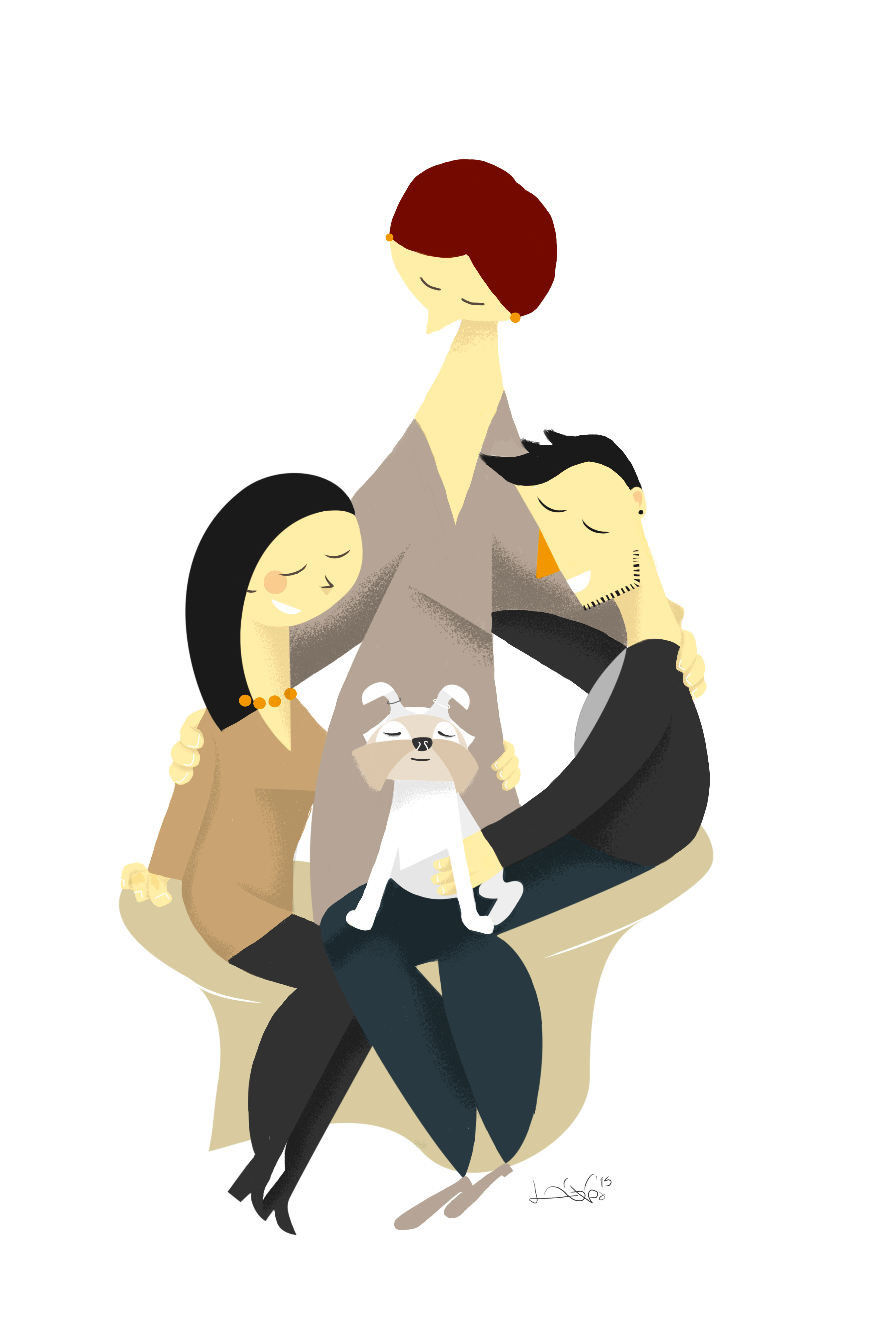 illustration sebafo8 family portrait