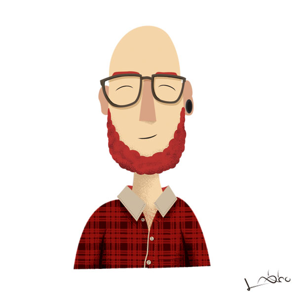 Portrait Red Bald guy sebafo8
